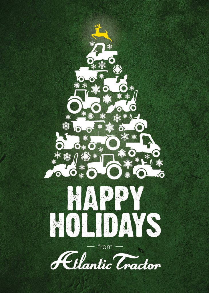 Atlantic Tractor Christmas Card - Front